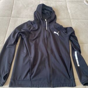 Puma Zip up Hoodie. Black. Size Medium.